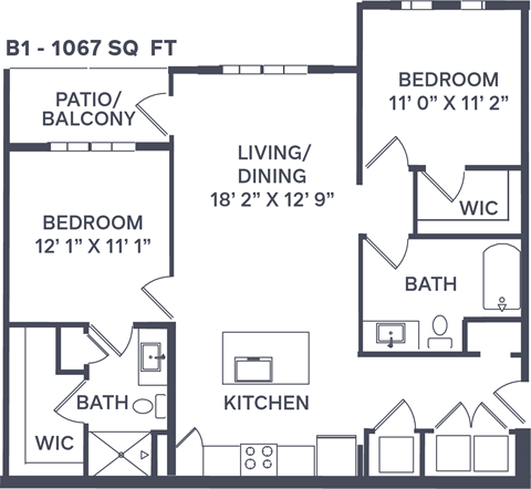 B1 Floor Plan at Taylor Farms, Charlotte